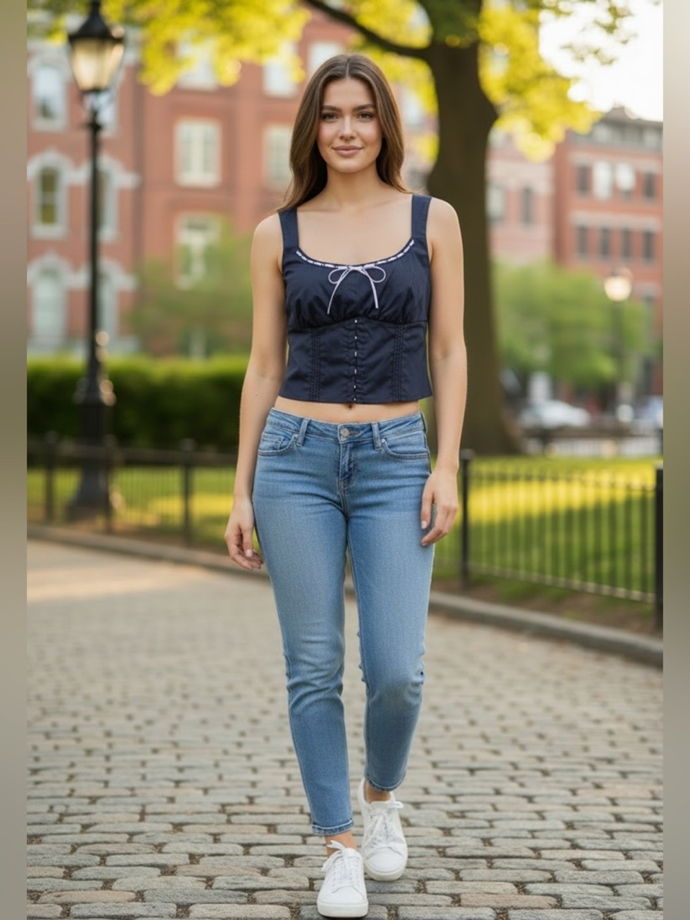 Bershka Black Corset Crop Top Women’s size XS